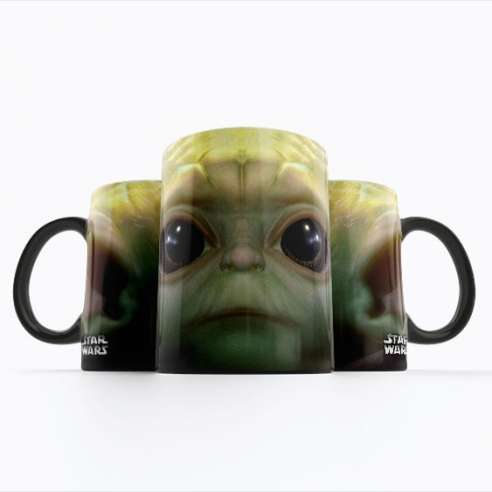 Taza Baby Yoda Face