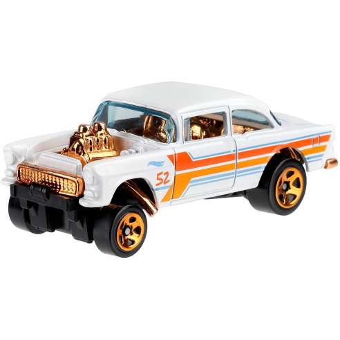 Hot Wheels Pearl and Chrome '55 Chevy Bel Air Gasser