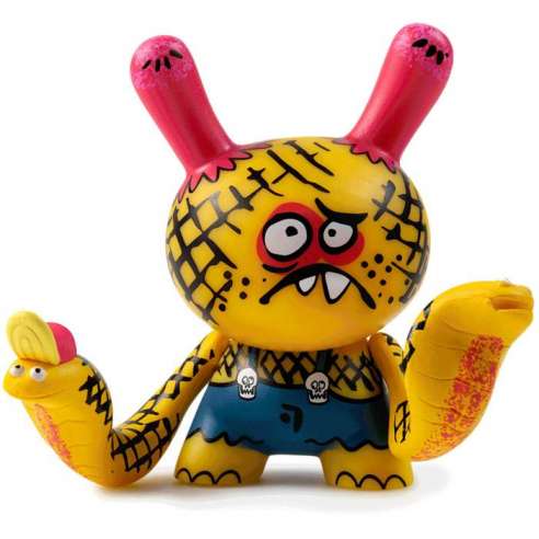 Kaiju Dunny Battle Yellow Cobra Boy By Kidrobot