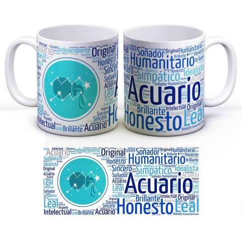 Taza Zodiaco Horóscopo Acuario