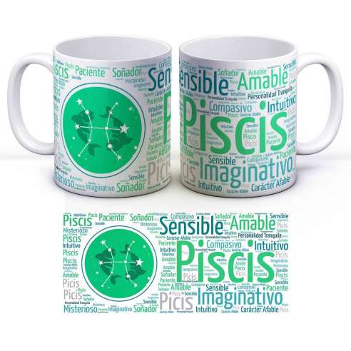 Taza Zodiaco Horóscopo Piscis