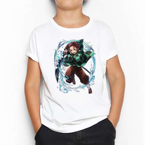 Camiseta Tanjiro Kamado Demon Slayer Kimetsu No Yaiba Infantil