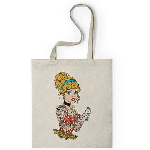 Bolsa Cenicienta Tatuada Princesas Rockeras