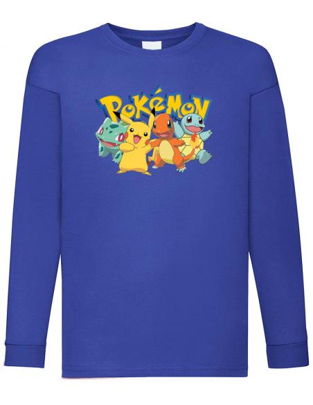Camiseta Pokémon Pikachu Charmander Bulbasaur Squirtle