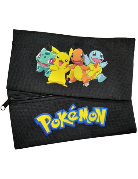 Estuche Portatodo Pokémon Pikachu Charmander Bulbasaur Squirtle