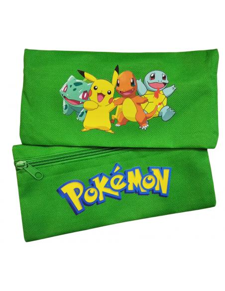 Estuche Portatodo Pokémon Pikachu Charmander Bulbasaur Squirtle