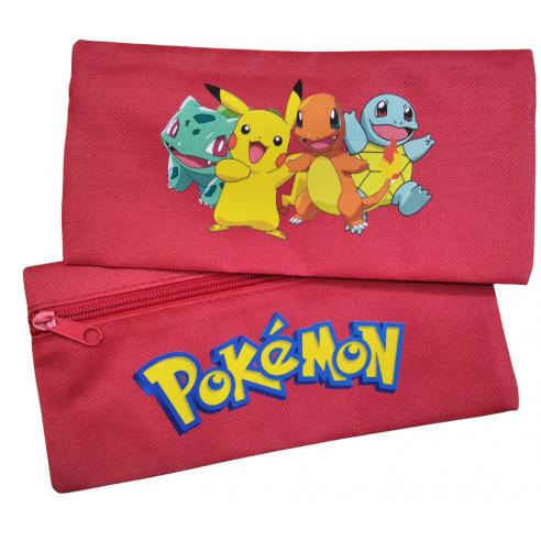Estuche Portatodo Pokémon Pikachu Charmander Bulbasaur Squirtle