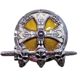 Hebilla Cinturón Escudo y Calaveras