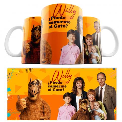 Taza ALF Willy Puedo Comerme el Gato