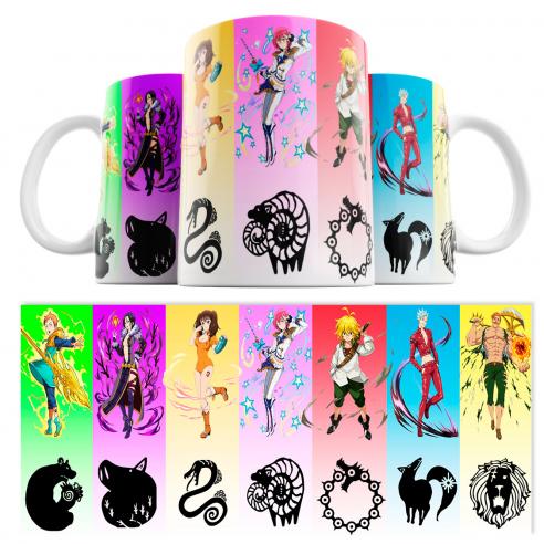 Taza The Seven Deadly Sins Symbols