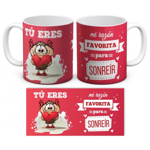 Taza Tú eres mi razón favorita para sonreír