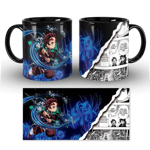 Taza Demon Slayer Kimetsu No Yaiba Tanjiro Kamado Comic