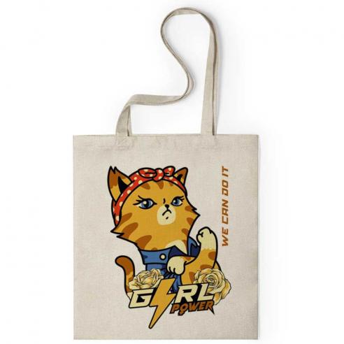 Bolsa Tote Bag Girl Power Gatita