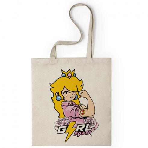 Bolsa Tote Bag Girl Power Princesa Peach