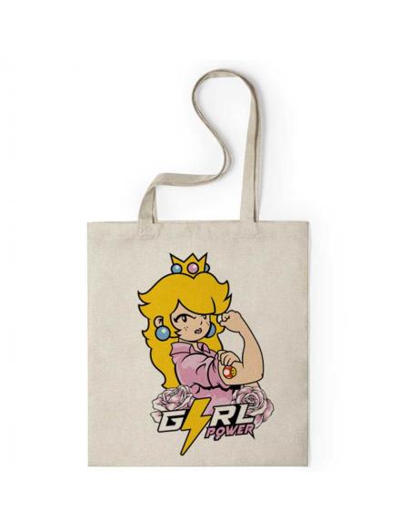 Bolsa Tote Bag Girl Power Princesa Peach