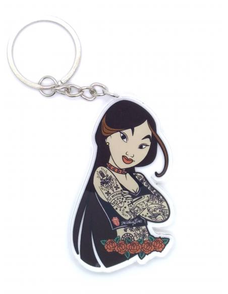 Llavero Mulan Tatuada Princesas Rockeras
