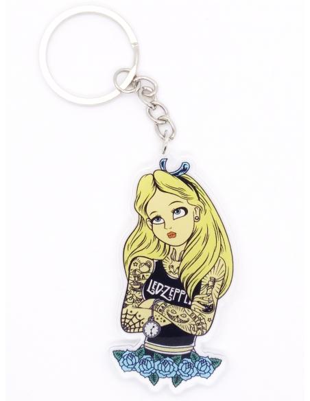 Llavero Alicia Tatuada Princesas Rockeras