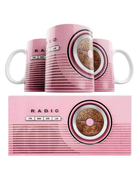 Taza Radio Retro Rosa