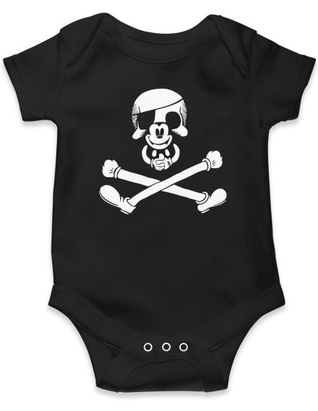 Body Bebe Mickey Calavera Pirata