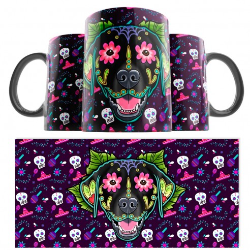 Taza Catrina Día de los Muertos Labrador Retiever