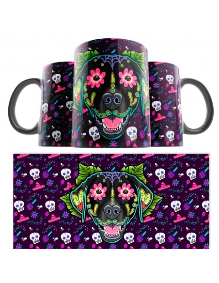 Taza Catrina Día de los Muertos Labrador Retiever