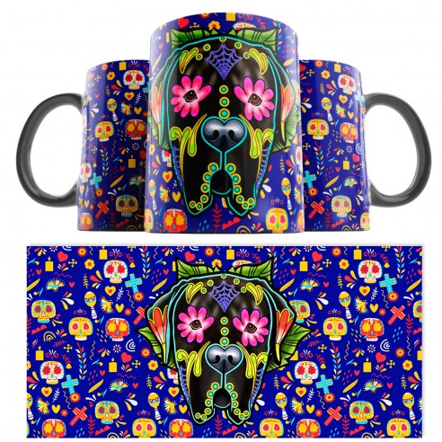 Taza Catrina Día de los Muertos Gran Danés