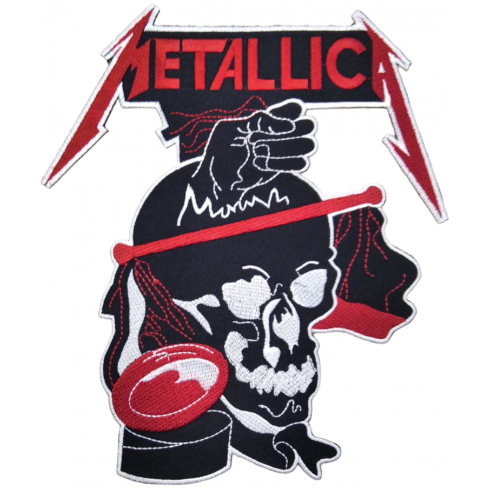 Parche Bordado Gigante Metallica Skull