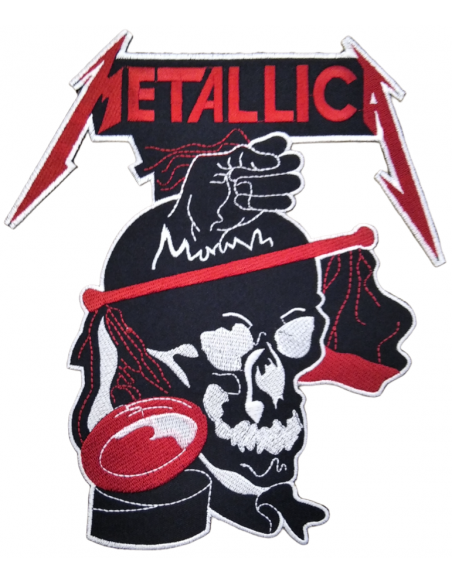 Parche Bordado Gigante Metallica Skull